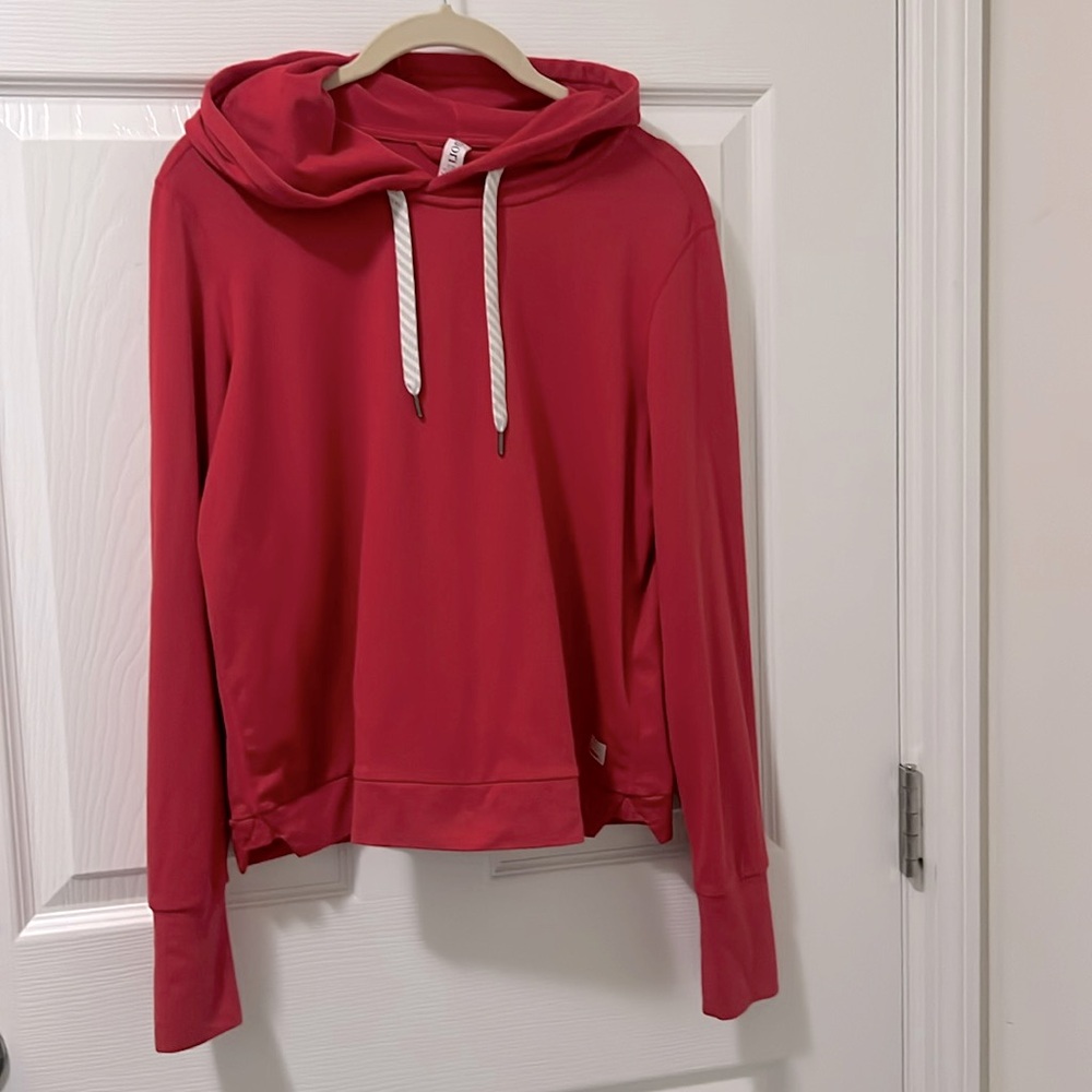 Vuori Melon Red Essential Hoodie in Dreamknit - Small